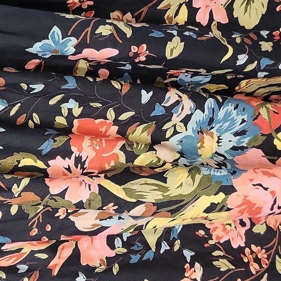 Wet Seal Floral Lined Hidden Back Zip Adjustable Strap Cotton Sundress - Size M - Picture 6 of 12